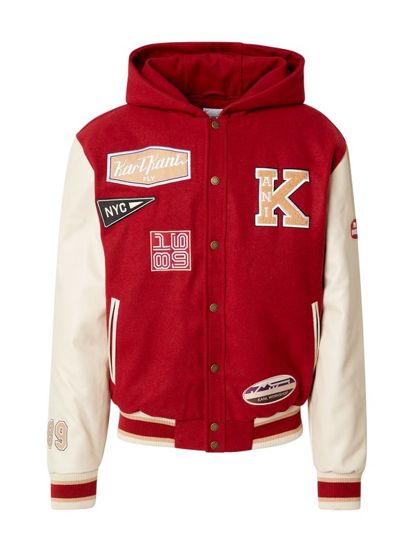 Karl Kani Karl Kani Prehodna jakna  bež / ecru / rjasto rdeča / črna