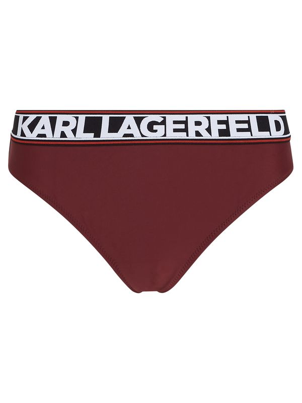 Karl Lagerfeld Karl Lagerfeld Bikini hlačke  burgund / črna / bela