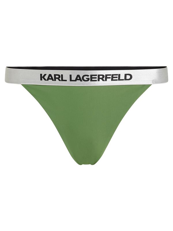 Karl Lagerfeld Karl Lagerfeld Bikini hlačke  siva / zelena / črna