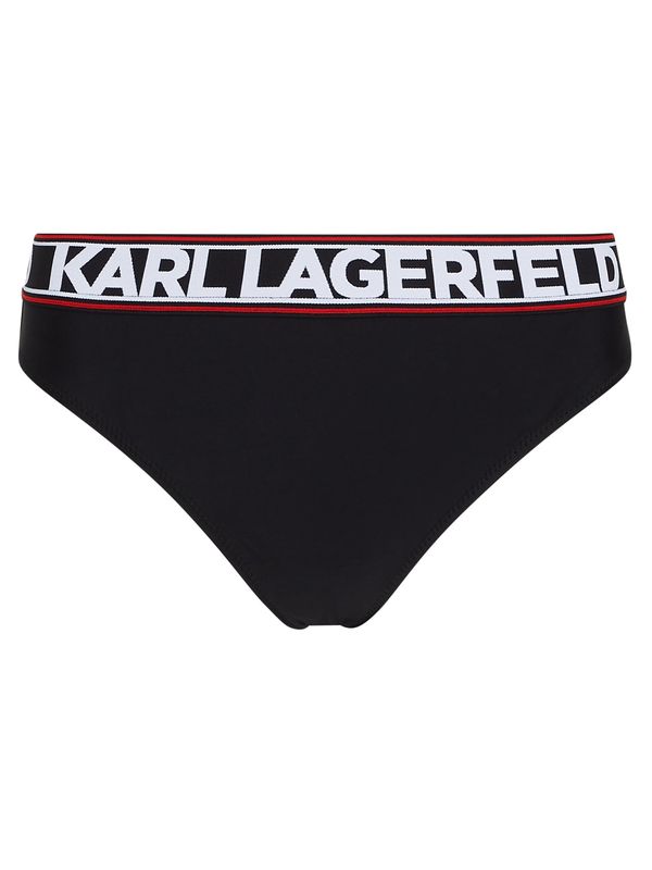 Karl Lagerfeld Karl Lagerfeld Bikini hlačke  temno rdeča / črna / bela