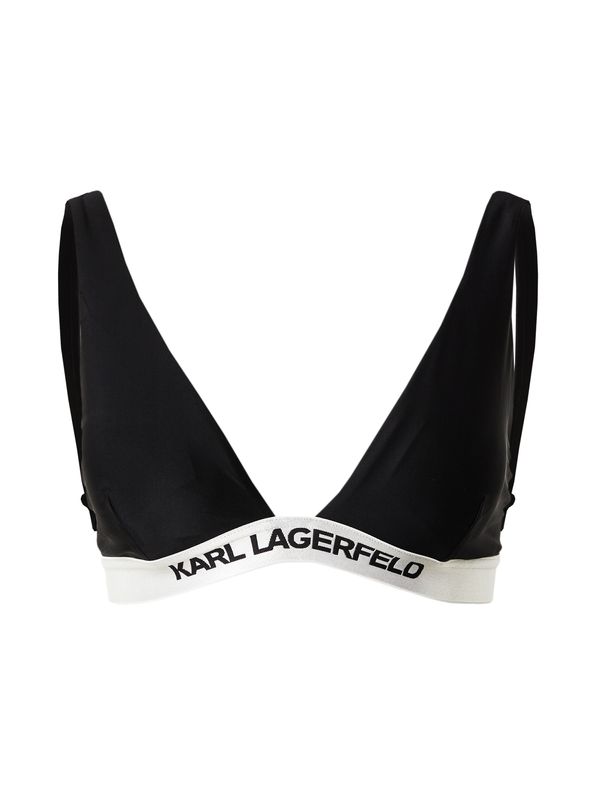 Karl Lagerfeld Karl Lagerfeld Bikini zgornji del  črna / bela