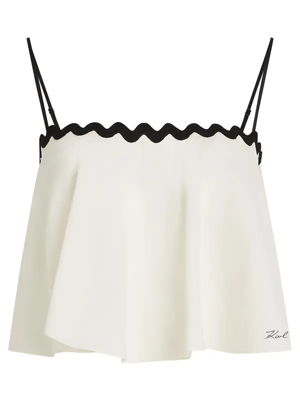 Karl Lagerfeld Karl Lagerfeld Bikini zgornji del  črna / bela