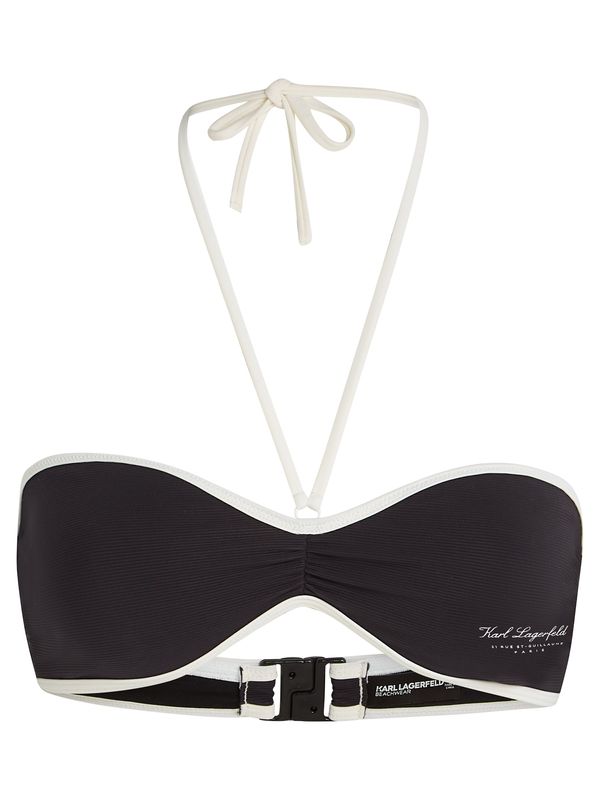 Karl Lagerfeld Karl Lagerfeld Bikini zgornji del 'HOTEL'  črna / bela
