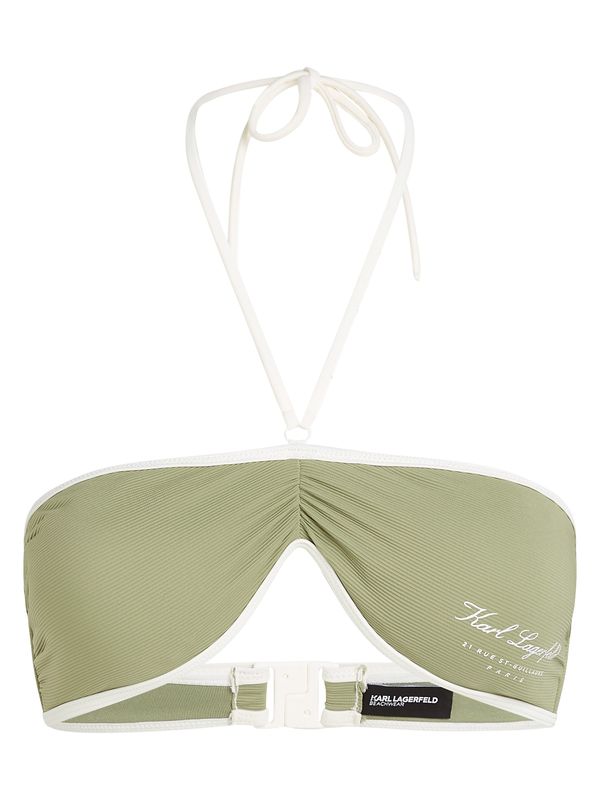Karl Lagerfeld Karl Lagerfeld Bikini zgornji del ' HOTEL'  zelena / bela
