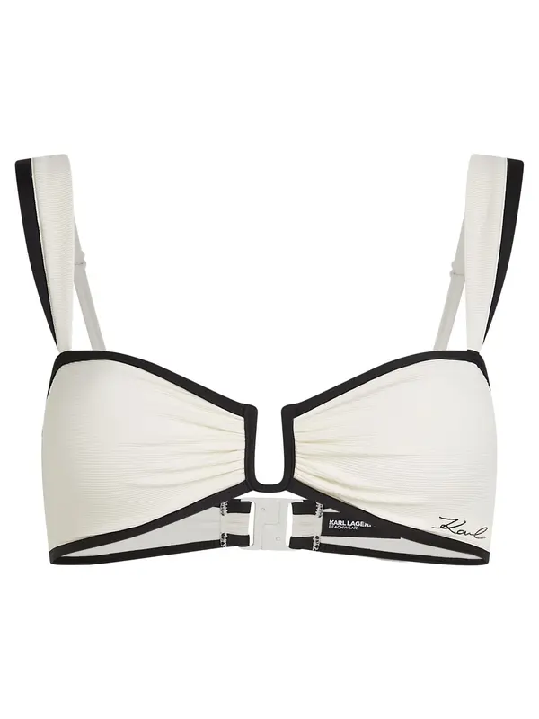 Karl Lagerfeld Karl Lagerfeld Bikini zgornji del  kremna / črna