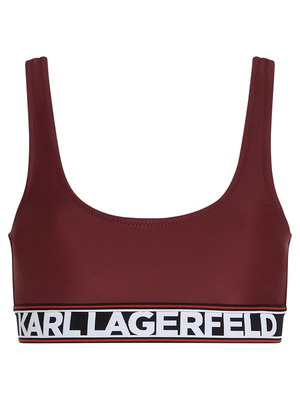 Karl Lagerfeld Karl Lagerfeld Bikini zgornji del  merlot / bela