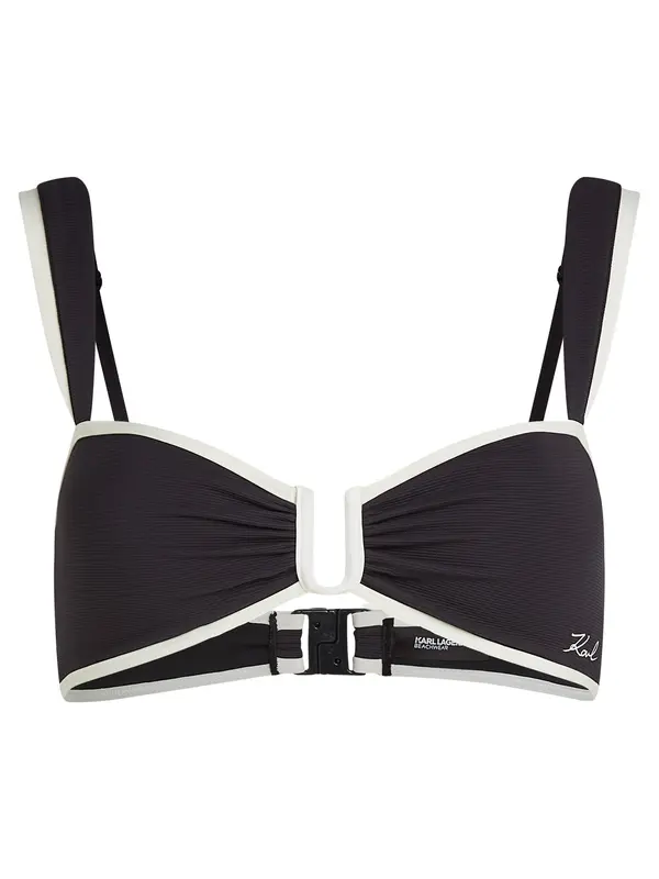 Karl Lagerfeld Karl Lagerfeld Bikini zgornji del 'Signatur'  črna / bela