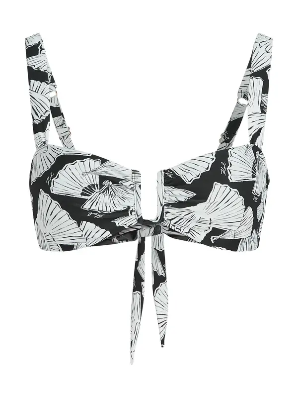 Karl Lagerfeld Karl Lagerfeld Bikini zgornji del  siva / črna