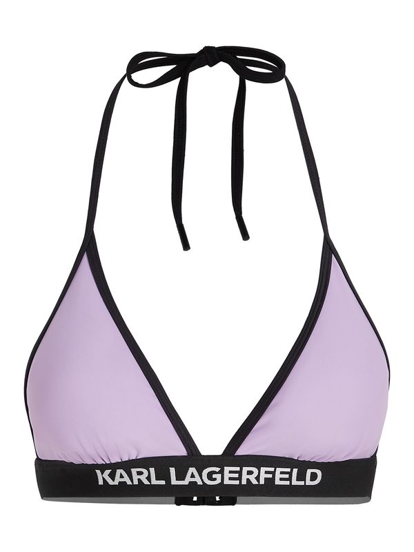 Karl Lagerfeld Karl Lagerfeld Bikini zgornji del  sivka / črna / bela