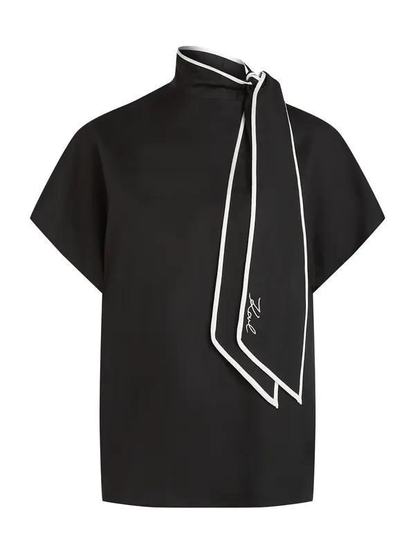 Karl Lagerfeld Karl Lagerfeld Bluza  črna / bela
