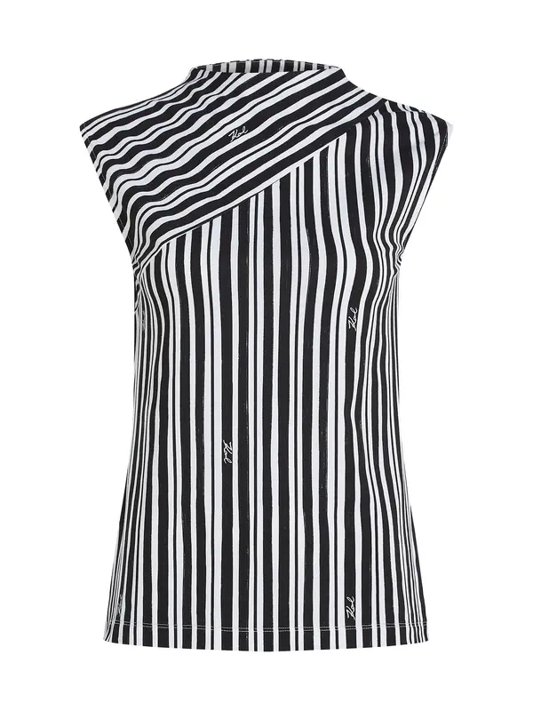 Karl Lagerfeld Karl Lagerfeld Bluza  črna / bela