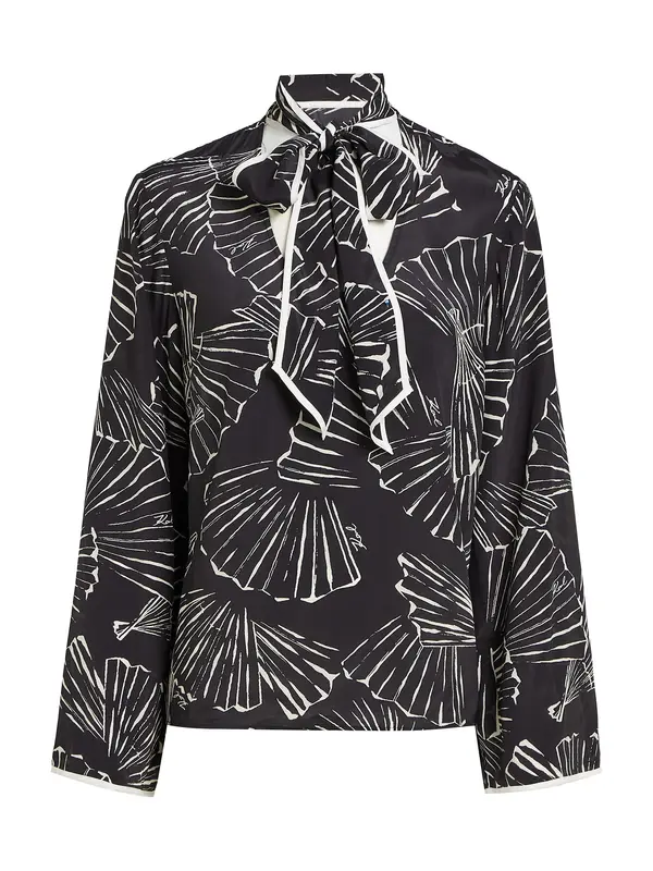 Karl Lagerfeld Karl Lagerfeld Bluza  črna / bela