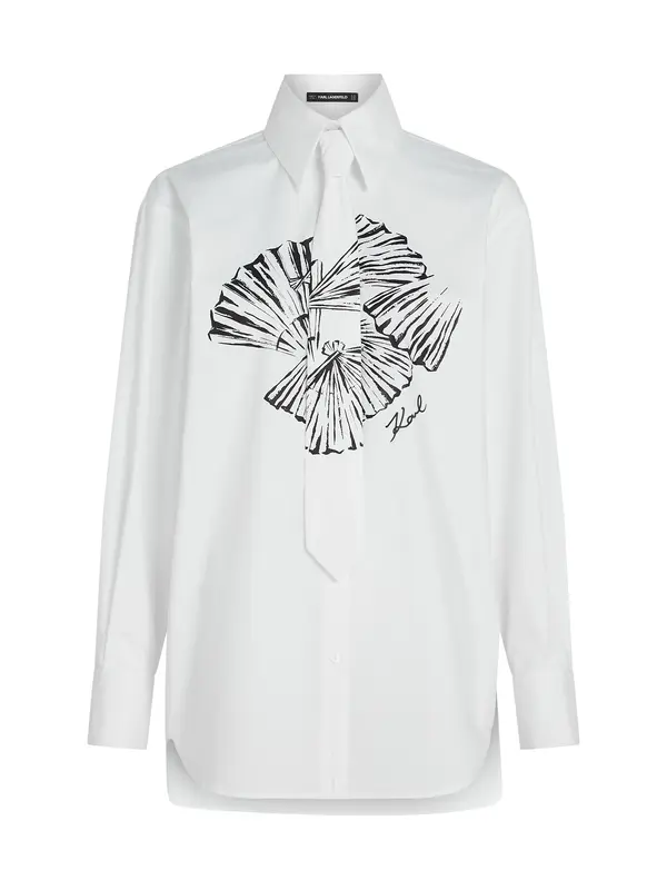 Karl Lagerfeld Karl Lagerfeld Bluza  črna / bela