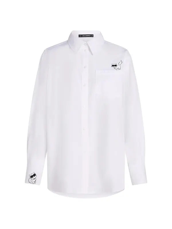 Karl Lagerfeld Karl Lagerfeld Bluza 'Ikon Choupette'  črna / bela