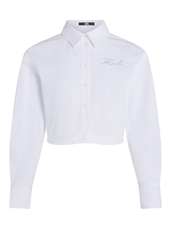 Karl Lagerfeld Karl Lagerfeld Bluza  srebrna / bela