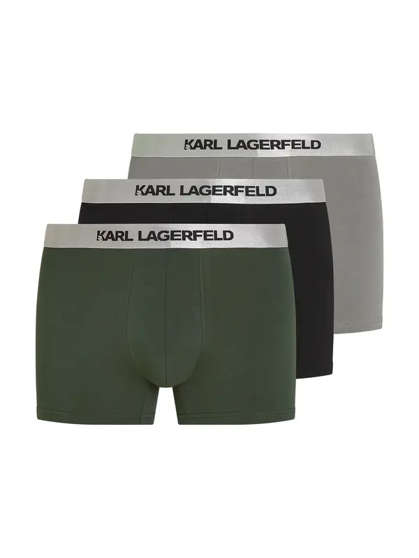 Karl Lagerfeld Karl Lagerfeld Boksarice  siva / temno zelena / črna / srebrna