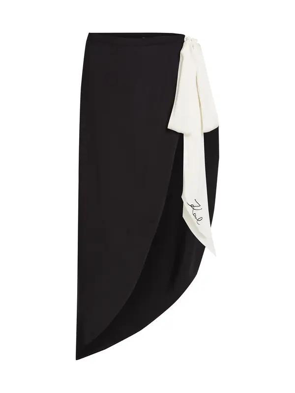 Karl Lagerfeld Karl Lagerfeld Brisače za na plažo  črna / bela