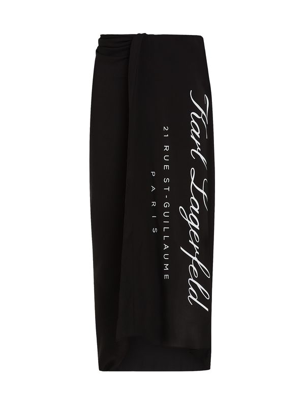 Karl Lagerfeld Karl Lagerfeld Brisače za na plažo  črna / bela