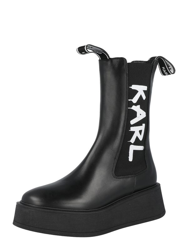 Karl Lagerfeld Karl Lagerfeld Chelsea škornji 'ZEPHYR'  črna / bela
