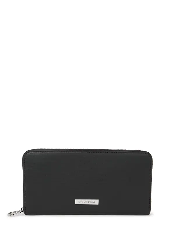 Karl Lagerfeld Karl Lagerfeld Denarnica 'Ikon Smooth Continental'  črna
