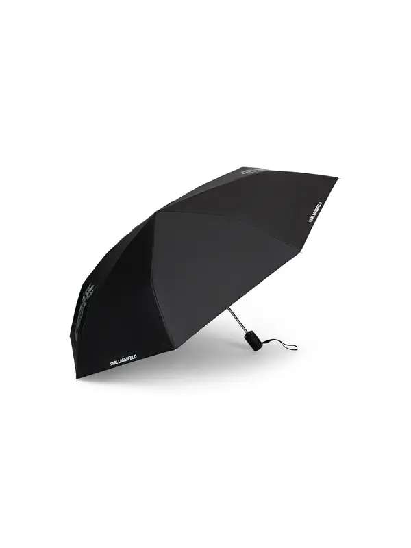 Karl Lagerfeld Karl Lagerfeld Dežnik ' Kleiner Regenschirm mit Maison de Karl-Illustration '  črna