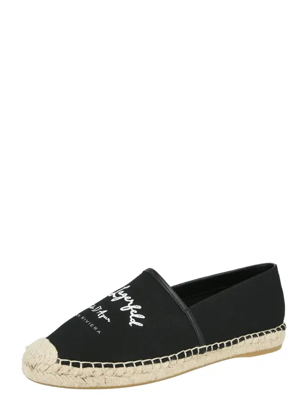 Karl Lagerfeld Karl Lagerfeld Espadrile 'KAMINI'  črna / bela