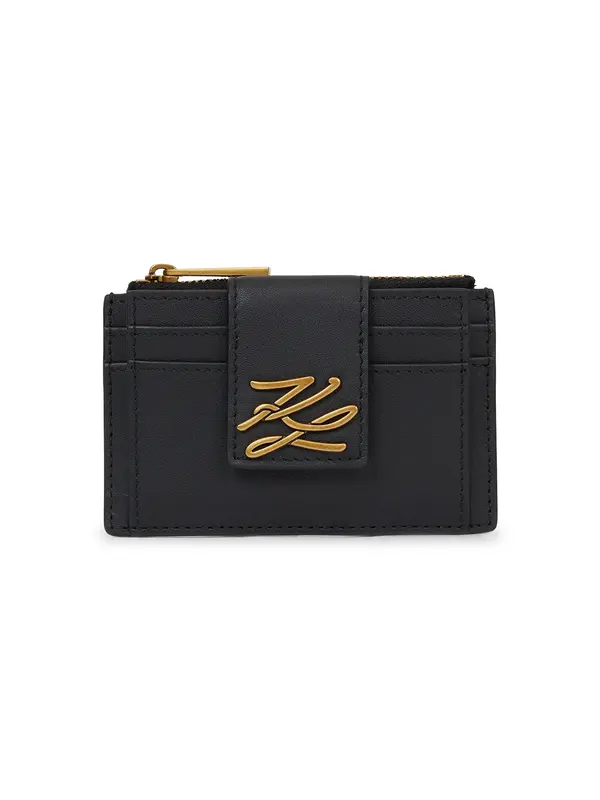 Karl Lagerfeld Karl Lagerfeld Etui ' K/Autograph Kartenetui mit Reißverschluss '  črna
