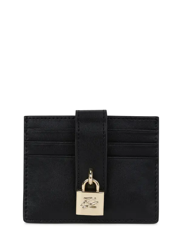 Karl Lagerfeld Karl Lagerfeld Etui ' K/Autograph Kartenetui mit Vorhängeschloss '  črna
