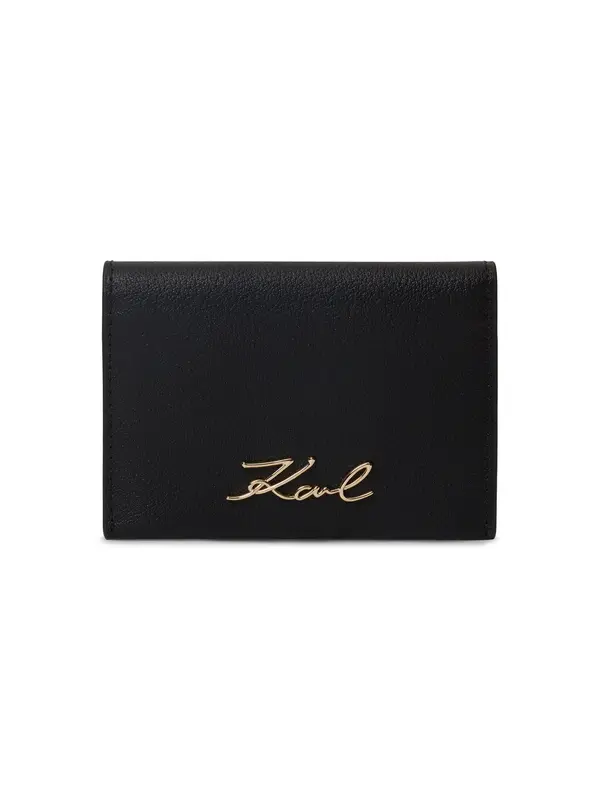 Karl Lagerfeld Karl Lagerfeld Etui ' K/Signature Klappbares Kartenetui '  črna