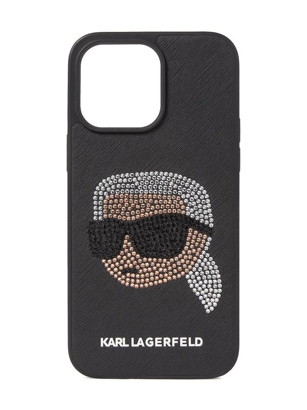 Karl Lagerfeld Karl Lagerfeld Etui za telefon 'iPhone 14 Pro Max'  bakrena / črna / srebrna