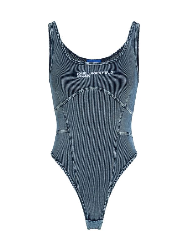 KARL LAGERFELD JEANS KARL LAGERFELD JEANS Bodi majica  indigo / bela