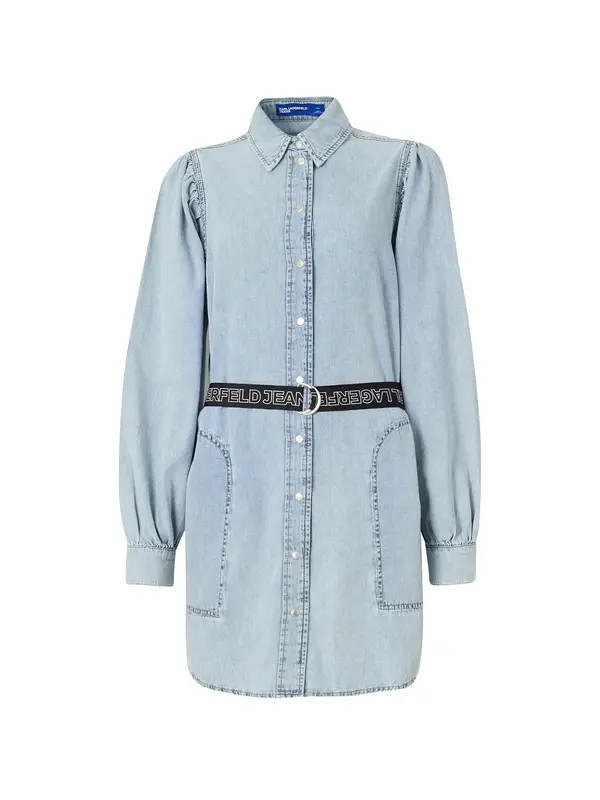 KARL LAGERFELD JEANS KARL LAGERFELD JEANS Dolga srajca  svetlo modra