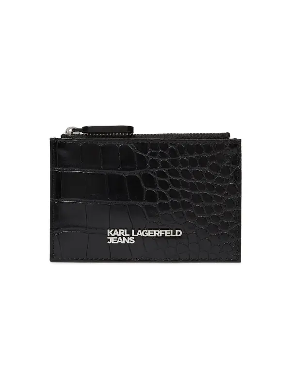 KARL LAGERFELD JEANS KARL LAGERFELD JEANS Etui ' METAL LOGO CROC '  črna
