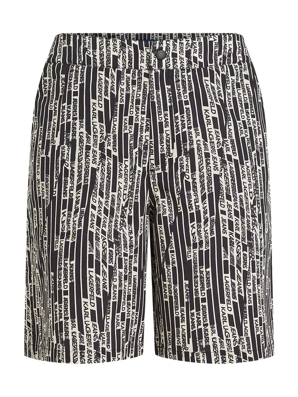 KARL LAGERFELD JEANS KARL LAGERFELD JEANS Hlače  kremna / črna
