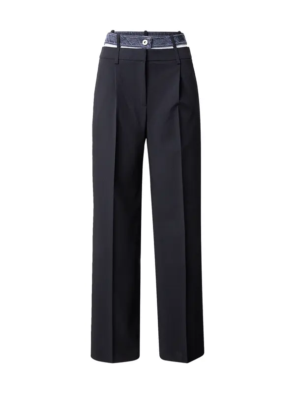 KARL LAGERFELD JEANS KARL LAGERFELD JEANS Hlače na rob  črna