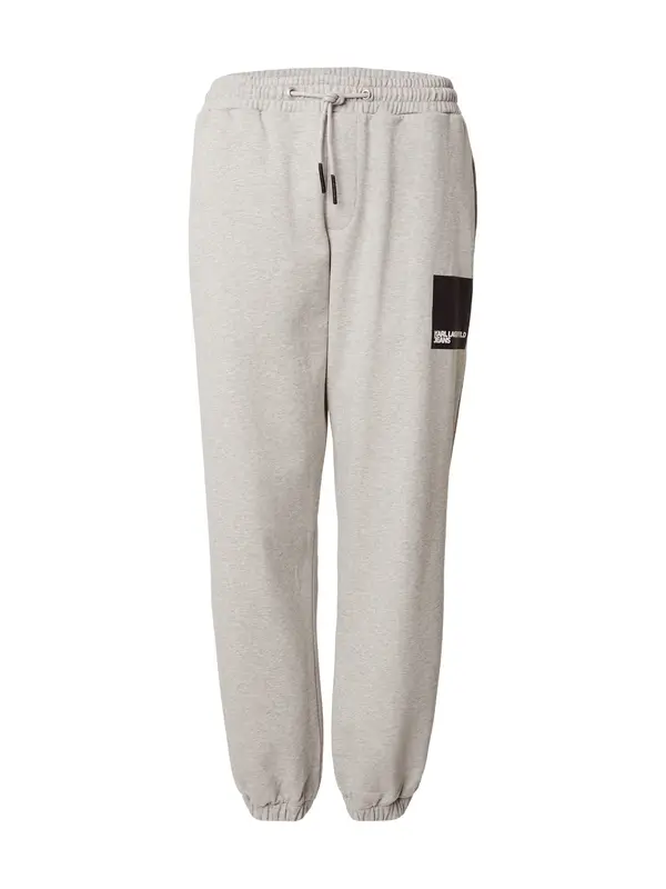 KARL LAGERFELD JEANS KARL LAGERFELD JEANS Hlače  pegasto siva / črna / bela