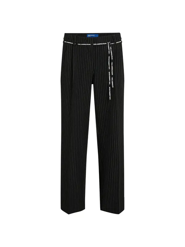 KARL LAGERFELD JEANS KARL LAGERFELD JEANS Hlače z naborki  črna / bela