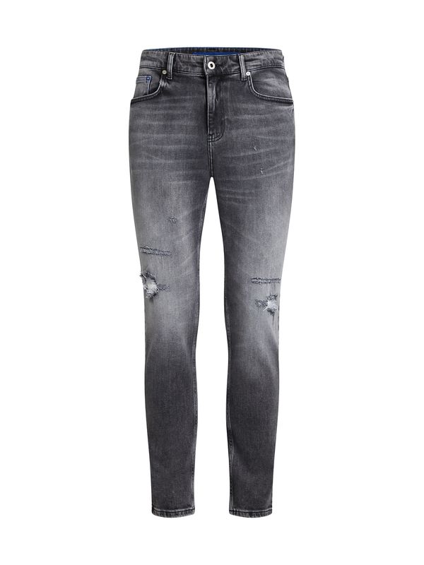 KARL LAGERFELD JEANS KARL LAGERFELD JEANS Kavbojke 'Distressed'  temno siva