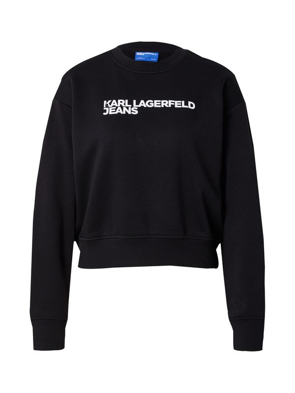 KARL LAGERFELD JEANS KARL LAGERFELD JEANS Majica 'ESSENTIAL'  črna / bela