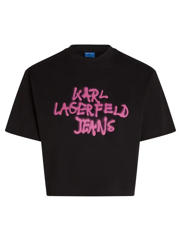 KARL LAGERFELD JEANS KARL LAGERFELD JEANS Majica  fuksija / črna