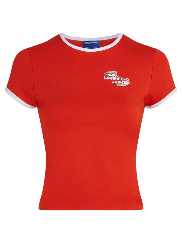 KARL LAGERFELD JEANS KARL LAGERFELD JEANS Majica  rdeča / off-bela