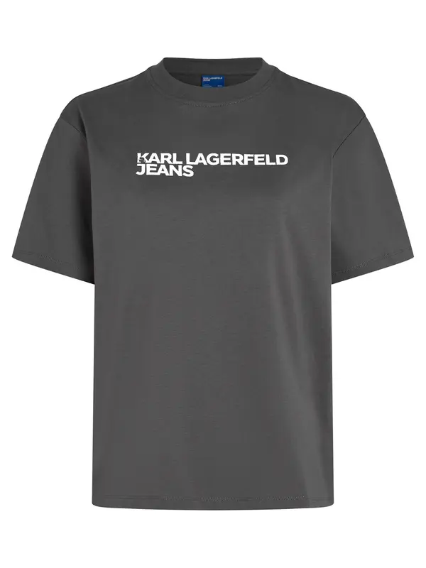 KARL LAGERFELD JEANS KARL LAGERFELD JEANS Majica  temno siva / naravno bela