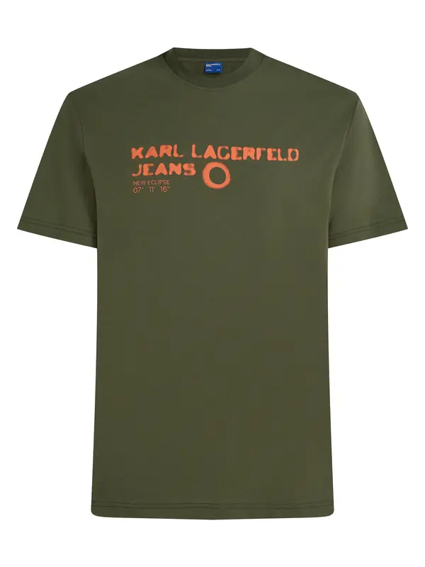 KARL LAGERFELD JEANS KARL LAGERFELD JEANS Majica  temno zelena / oranžna