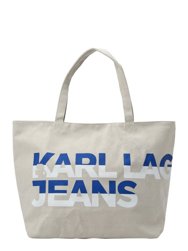 KARL LAGERFELD JEANS KARL LAGERFELD JEANS Nakupovalna torba  bež / modra / bela