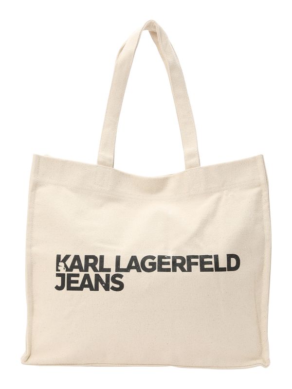 KARL LAGERFELD JEANS KARL LAGERFELD JEANS Nakupovalna torba  črna / volneno bela