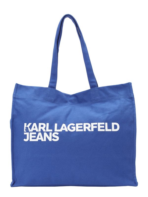 KARL LAGERFELD JEANS KARL LAGERFELD JEANS Nakupovalna torba  modra / bela