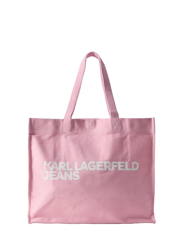 KARL LAGERFELD JEANS KARL LAGERFELD JEANS Nakupovalna torba  roza / bela