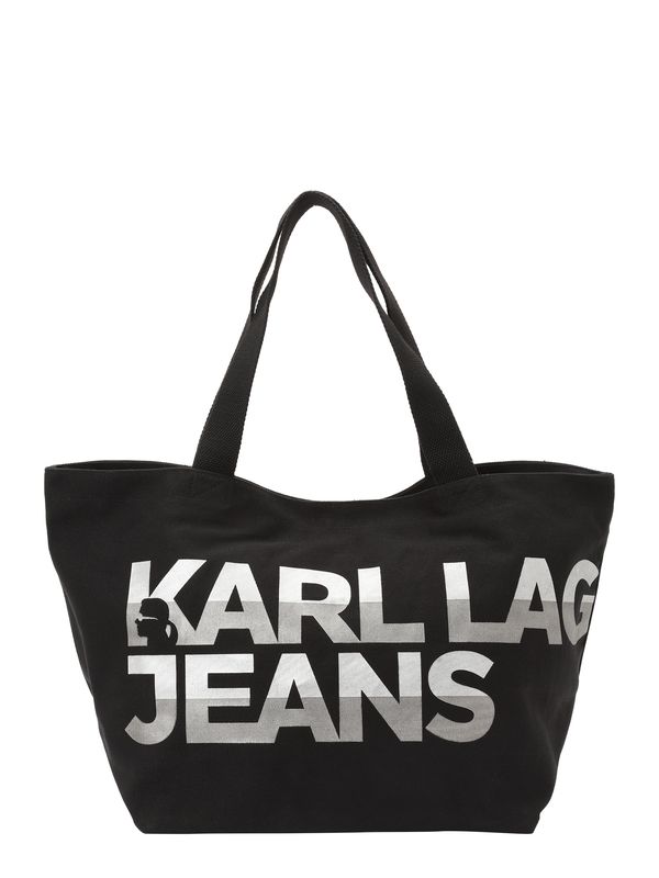 KARL LAGERFELD JEANS KARL LAGERFELD JEANS Nakupovalna torba  svetlo siva / temno siva / črna