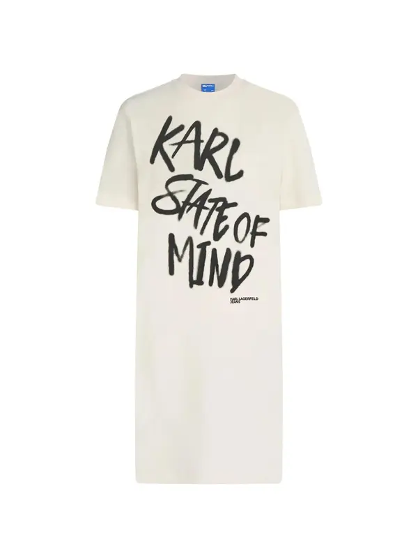 KARL LAGERFELD JEANS KARL LAGERFELD JEANS Obleka  črna / off-bela