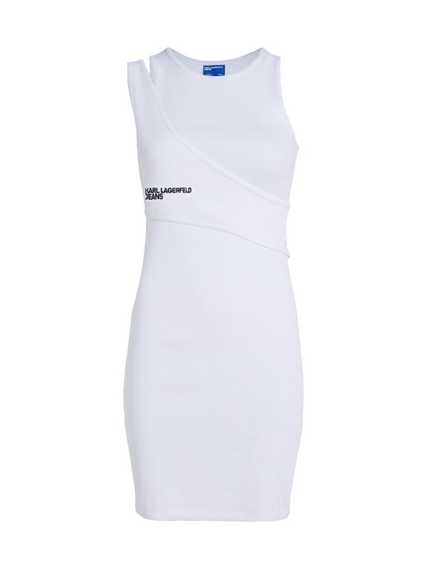 KARL LAGERFELD JEANS KARL LAGERFELD JEANS Oprijeta obleka  črna / bela